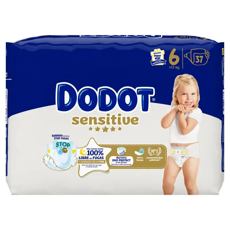 Dodot Sensitive Größe 6, >13kg, 37 Windeln