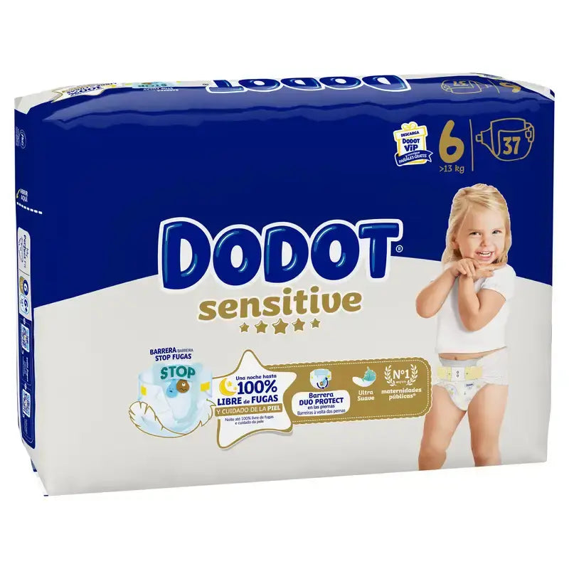 Dodot Sensitive Größe 6, >13kg, 37 Windeln