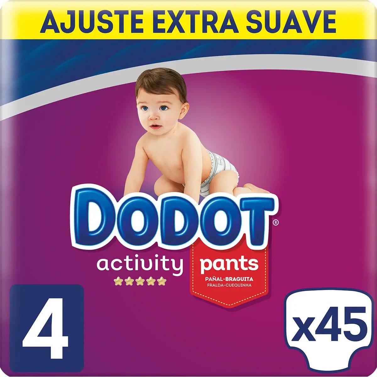 Dodot Pants Activity Windel Extra Jumbo Größe 4 (9-15 Kg), 45 Stück