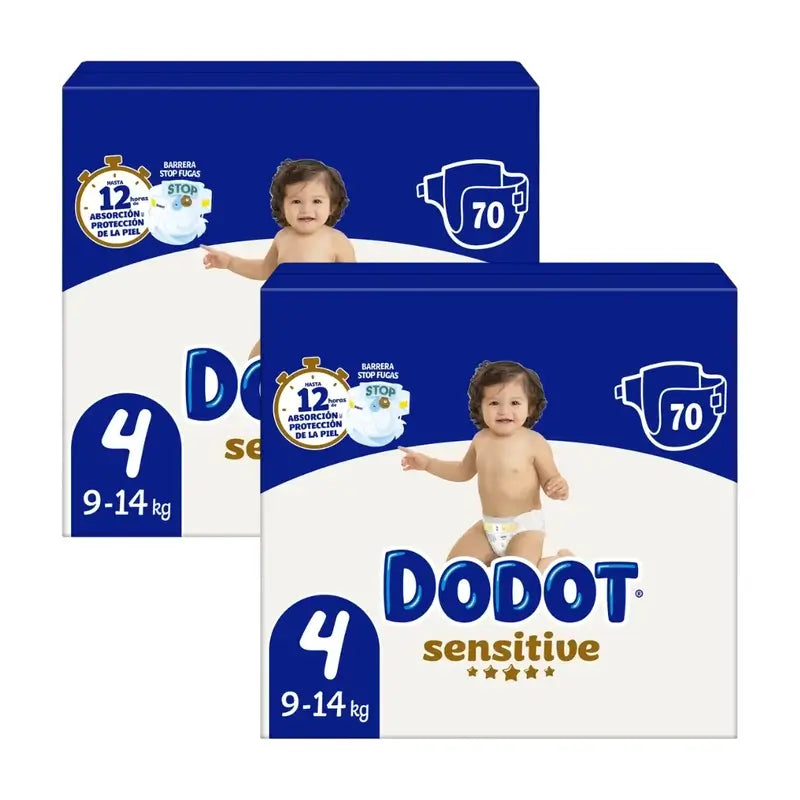 Dodot Sensitive Box Größe 4, 2x70 Windeln