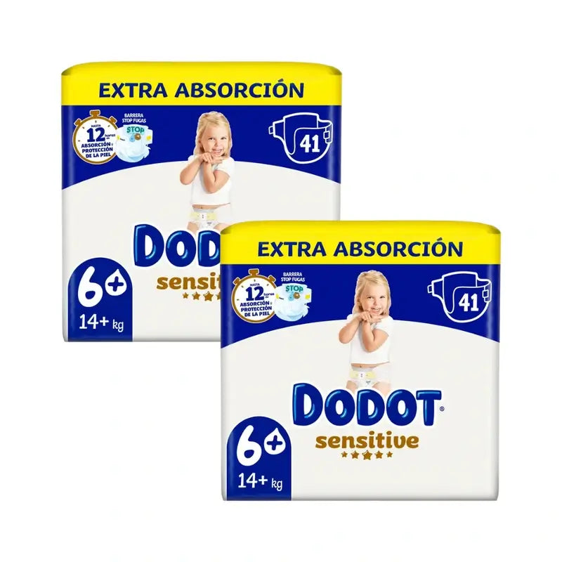 Dodot Sensitive Größe 6 Extra-Jumbo, Packung 2 x 41 Windeln