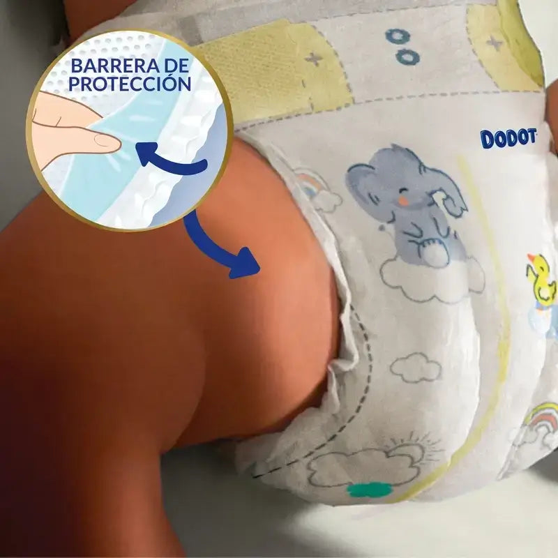 Dodot Sensitive Größe 6 Extra-Jumbo, Packung 2 x 41 Windeln + Pure Aqua Baby Wipes, 288 Stück.