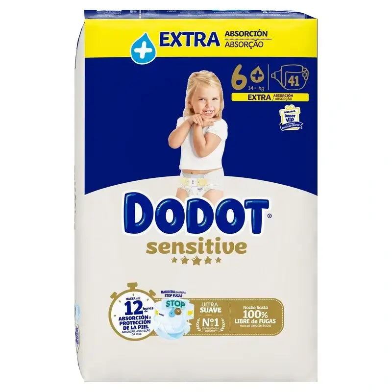 Dodot Sensitive Größe 6 Extra-Jumbo, 3 x 41 Windeln