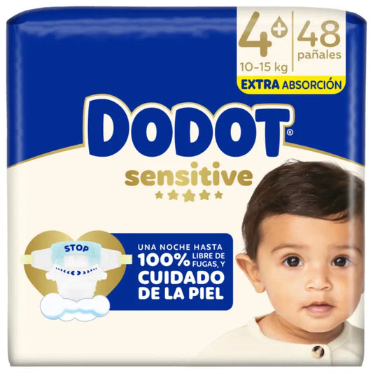 Dodot Sensitive Windeln Extra Saugfähig 10-15 kg Größe 4+, 48 Stück.
