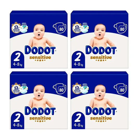 Dodot Sensitive Größe 2 Box, 4 x 80 Windeln