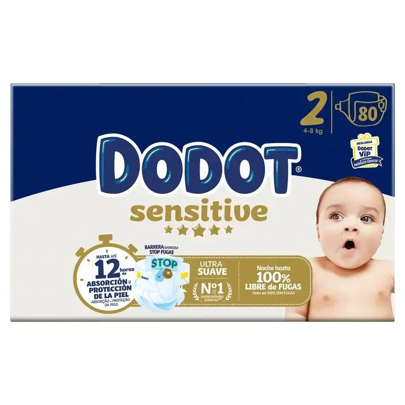Dodot Sensitive Größe 2 Box, 4 x 80 Windeln