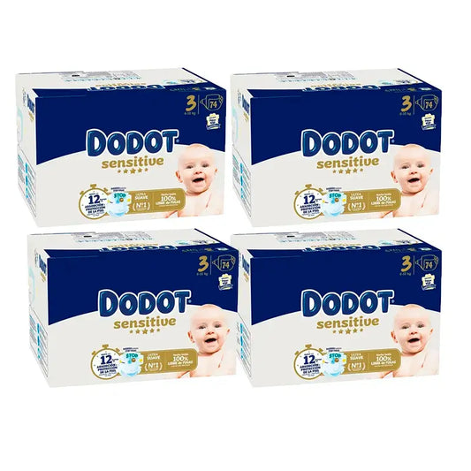 Dodot Sensitive Größe 3 Box, 4 x 74 Windeln
