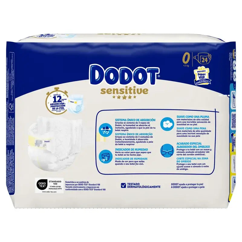 Dodot Sensitive Größe 0, 24 Windeln