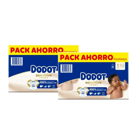 Dodot Sensitive Größe 1 Windeln 2–5 kg, 2er-Pack à 168 Stück
