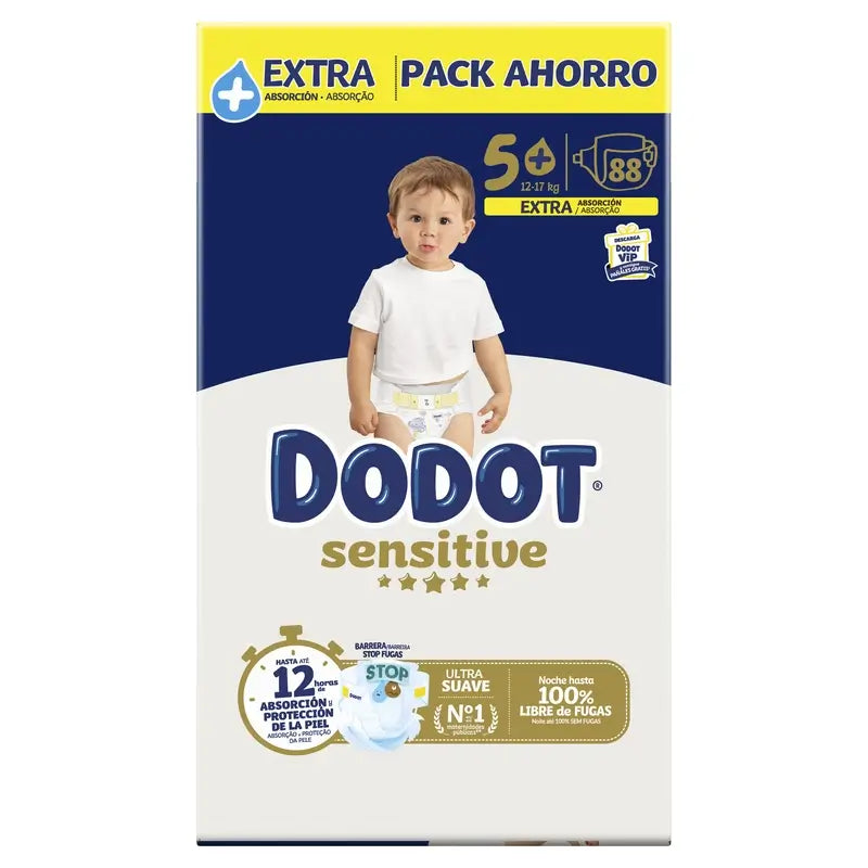 Dodot Sensitive Extra-Box Größe 5+, 88 Windeln