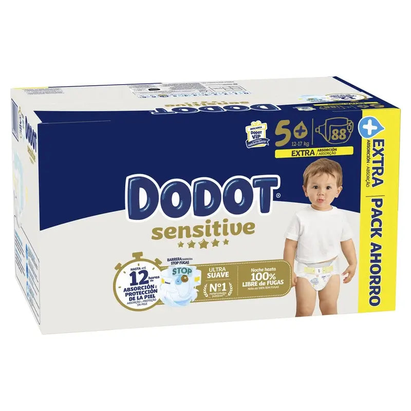 Dodot Sensitive Extra-Box Größe 5+, 88 Windeln