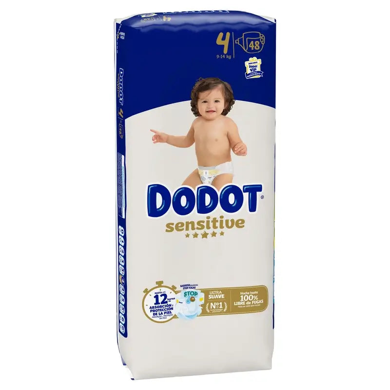 Dodot Sensitive Größe 4 (9-14 Kg), 48 Windeln