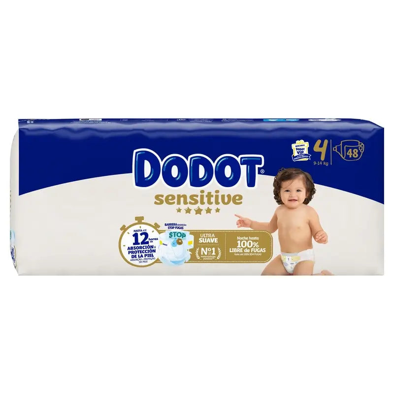 Dodot Sensitive Größe 4 (9-14 Kg), 48 Windeln
