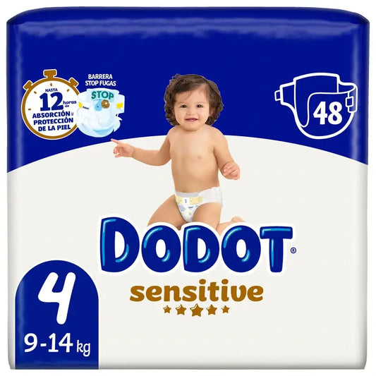 Dodot Sensitive Größe 4 (9-14 Kg), 48 Windeln