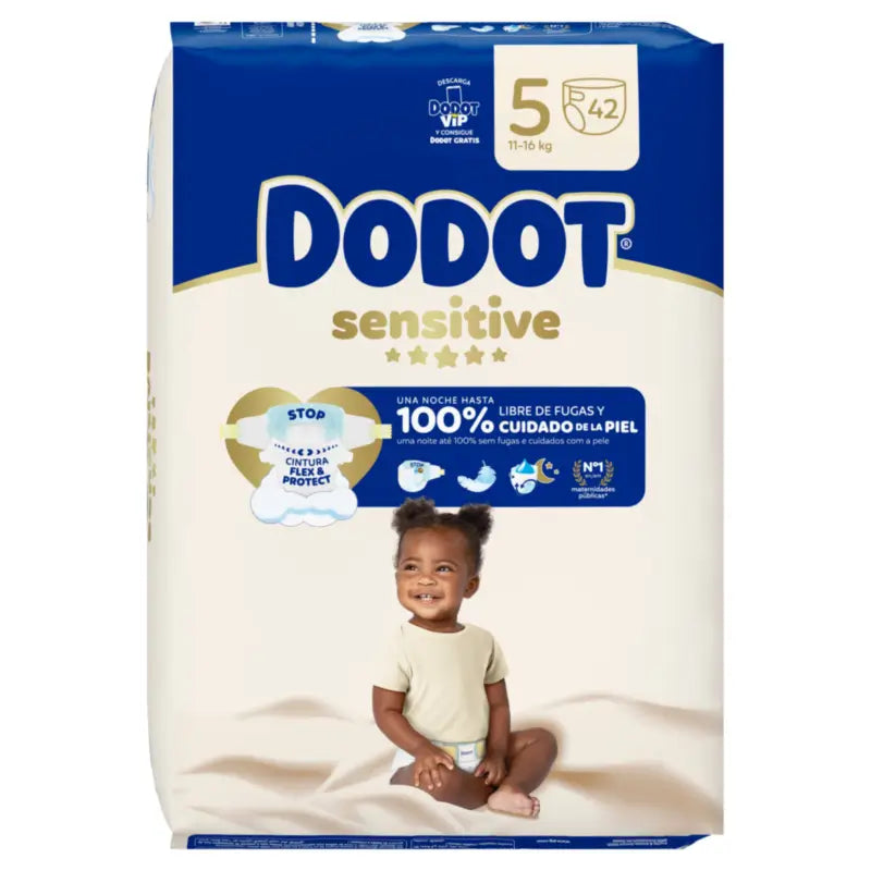 Dodot Sensitive Größe 5 (12-16 Kg), 42 Windeln