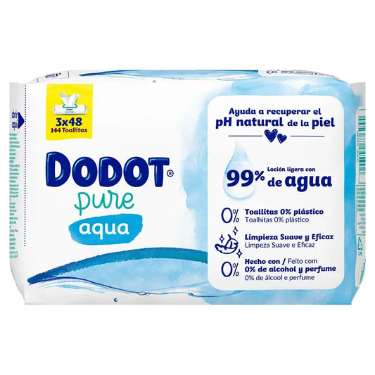Dodot Dodot Aqua Plastic Free Tücher 3x48, 144 Stück.