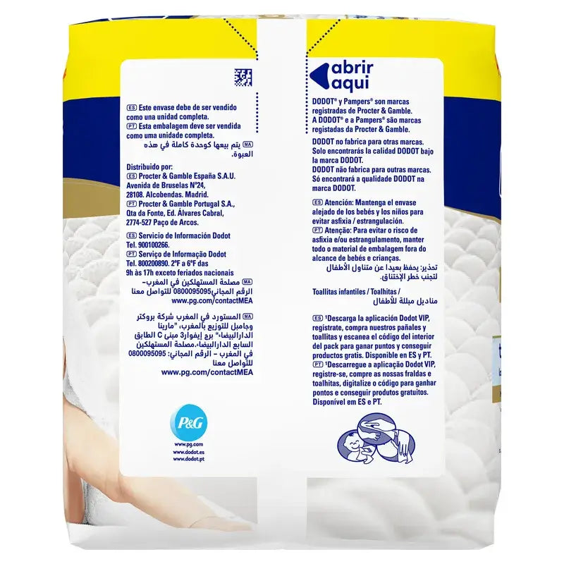 Dodot Pure Aqua Wischtücher, 6x48, 288 Stück.