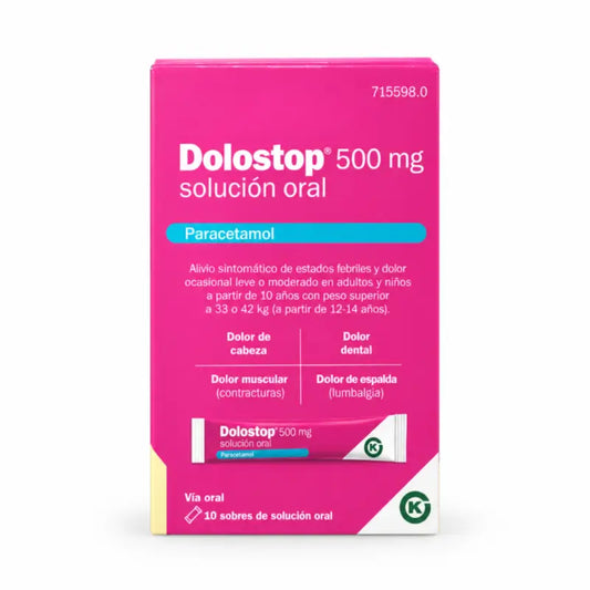 Dolostop 500 mg Lösung zum Einnehmen 10 Sachets x 10 ml
