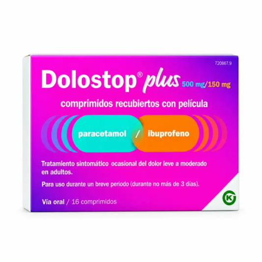 Dolostop Plus 500 mg/150 mg, 16 Tabletten