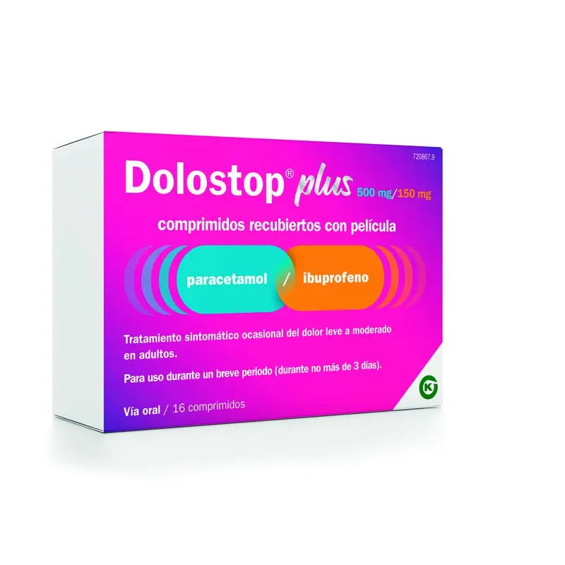 Dolostop Plus 500 mg/150 mg, 16 Tabletten