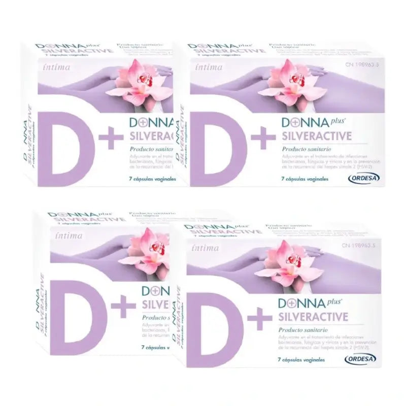 Donnaplus Silveractive Pack 4 x 7 Vaginal-Kapseln
