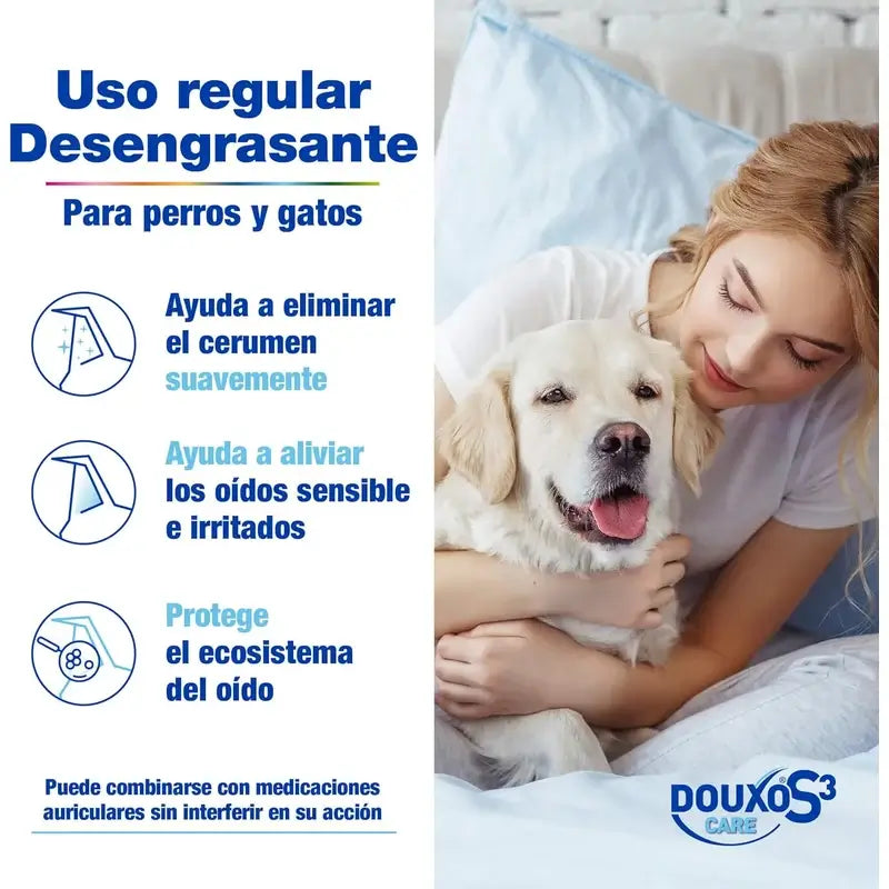 Douxo S3 Care Hunde & Katzen Ohrlotion Häufige Anwendung, 120 ml