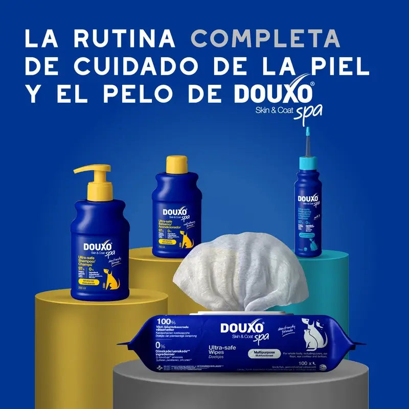 Douxo Skin & Coat Spa Mehrzwecktücher für Hunde und Katzen, 100 Stück.