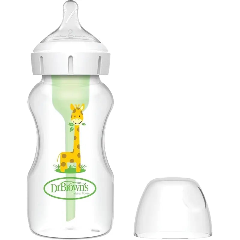Dr. Brown's Babyflasche Weithals Giraffe PP Optionen + Nippel Nr.2, 270 ml