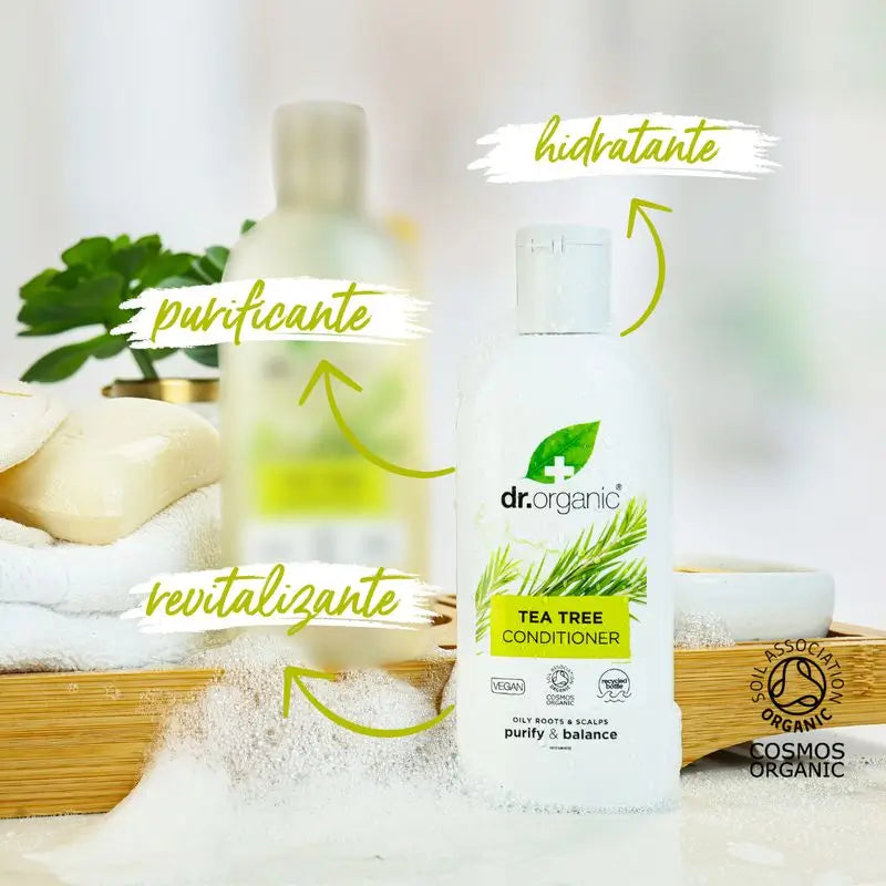Dr.Organic Tea Tree Conditioner Fettiges oder problematisches Haar, 265 ml