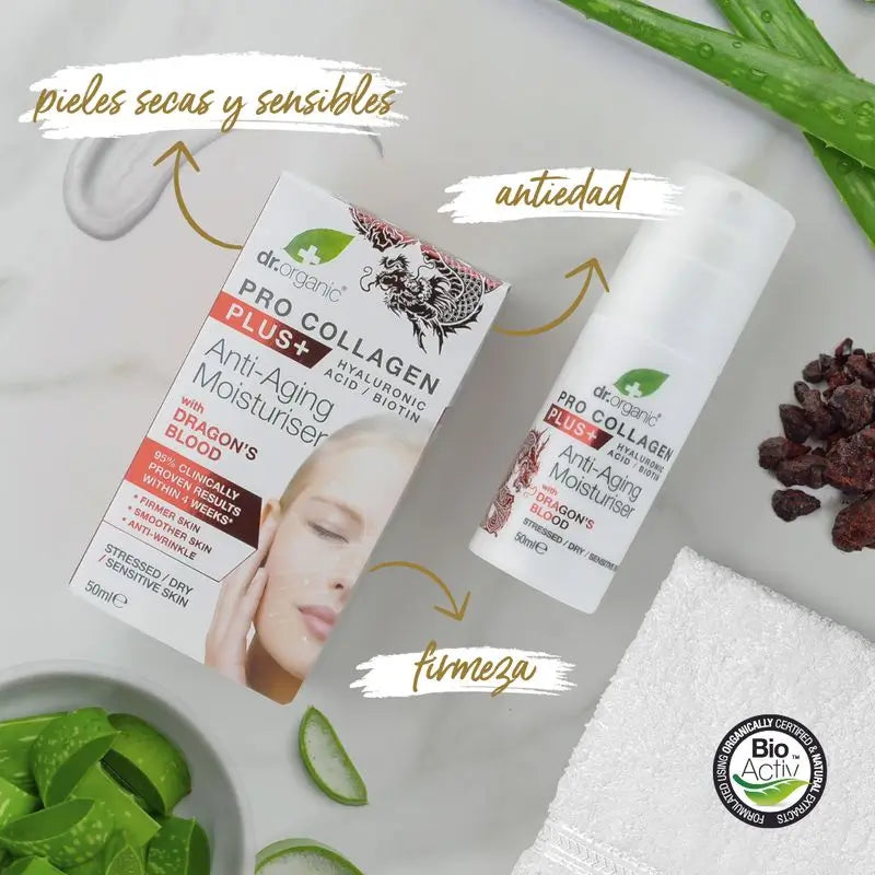 Dr.Organic Procollagen Anti-Aging Gesichtscreme - trockene oder empfindliche Haut, 50 ml