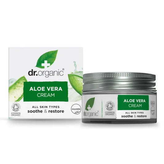 Dr.Organic Aloe Vera-Konzentratcreme – Für alle Hauttypen, 50 ml
