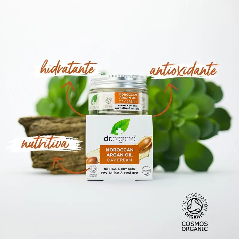 Dr.Organic Arganöl Tagescreme für normale bis trockene Haut, 50 ml