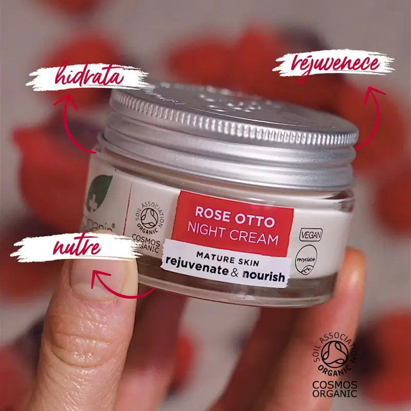 Dr.Organic Rosa Damascena Mature Skin Nachtcreme, 51 ml