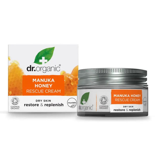 Dr.Organic Manuka Honig Rescue Creme Trockene & Empfindliche Haut, 50 ml