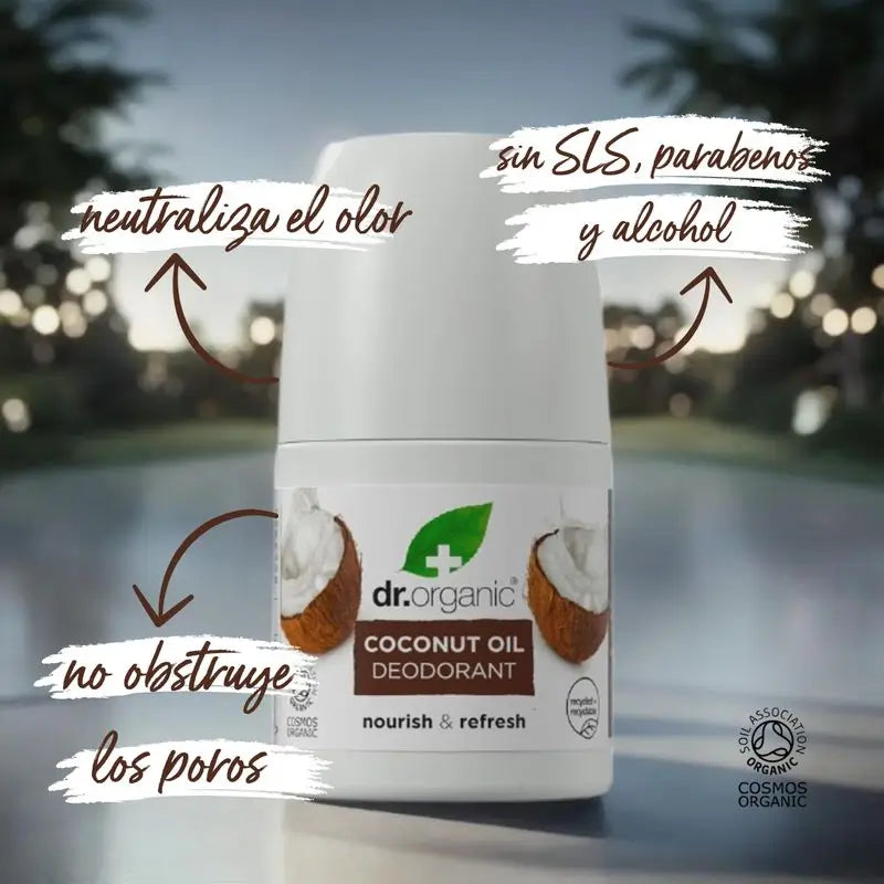 Dr.Organic Kokosnussöl Deodorant Alle Hauttypen, 50 ml