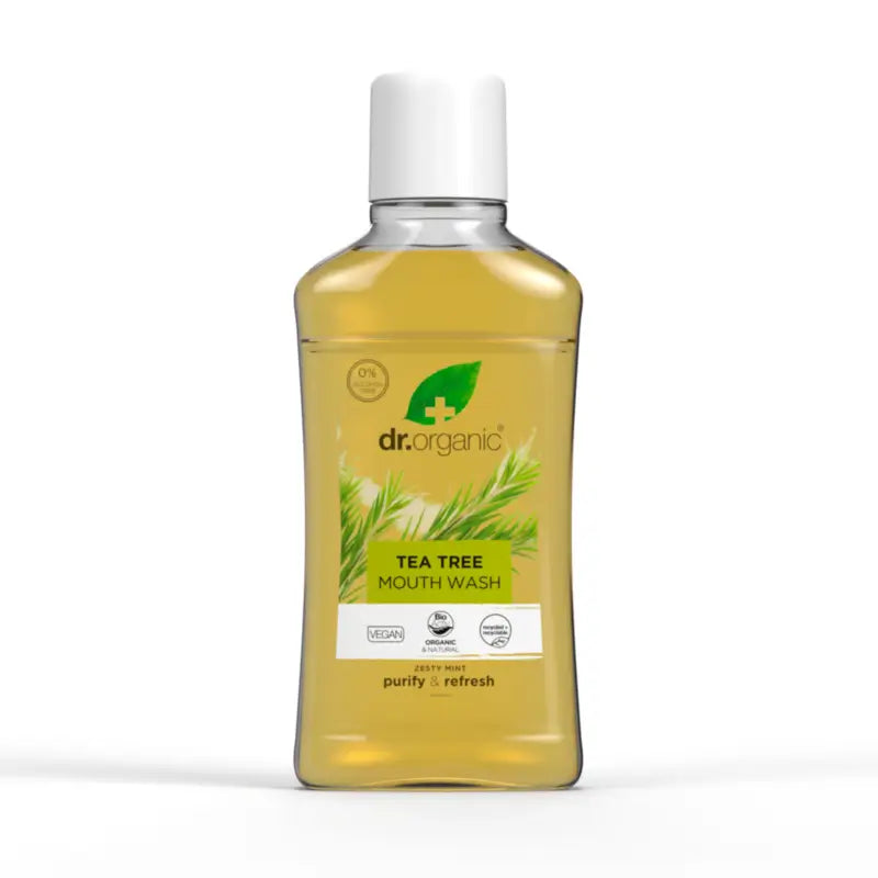 Dr.Organic Mundspülung mit Teebaumöl, 500 ml