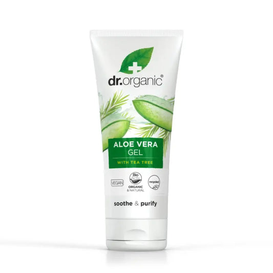 Dr. Organic Aloe Vera Gel mit Teebaum und Arnika 200ml.