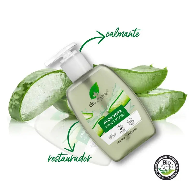 Dr.Organic Aloe Vera Handseife Alle Hauttypen, 250 ml