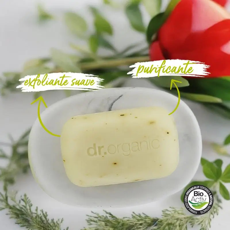Dr.Organic Teebaum Seife Bar für fettige Haut, 100 ml