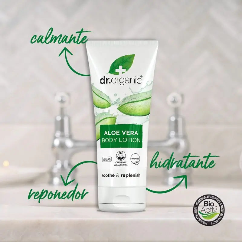 Dr.Organic Aloe Vera Body Lotion Alle Hauttypen, 200 ml