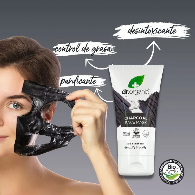 Dr.Organic Aktivkohle-Gesichtsmaske Fettige Haut, 125 ml