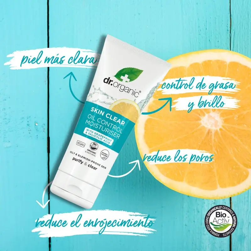 Dr.Organic Skin Clear Gesichtscreme Akne oder fettige Haut, 50 ml