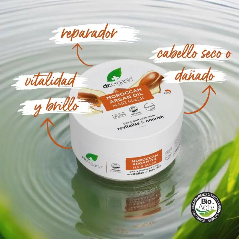 Dr.Organic Arganöl-Haarmaske für trockenes oder geschädigtes Haar, 200 ml