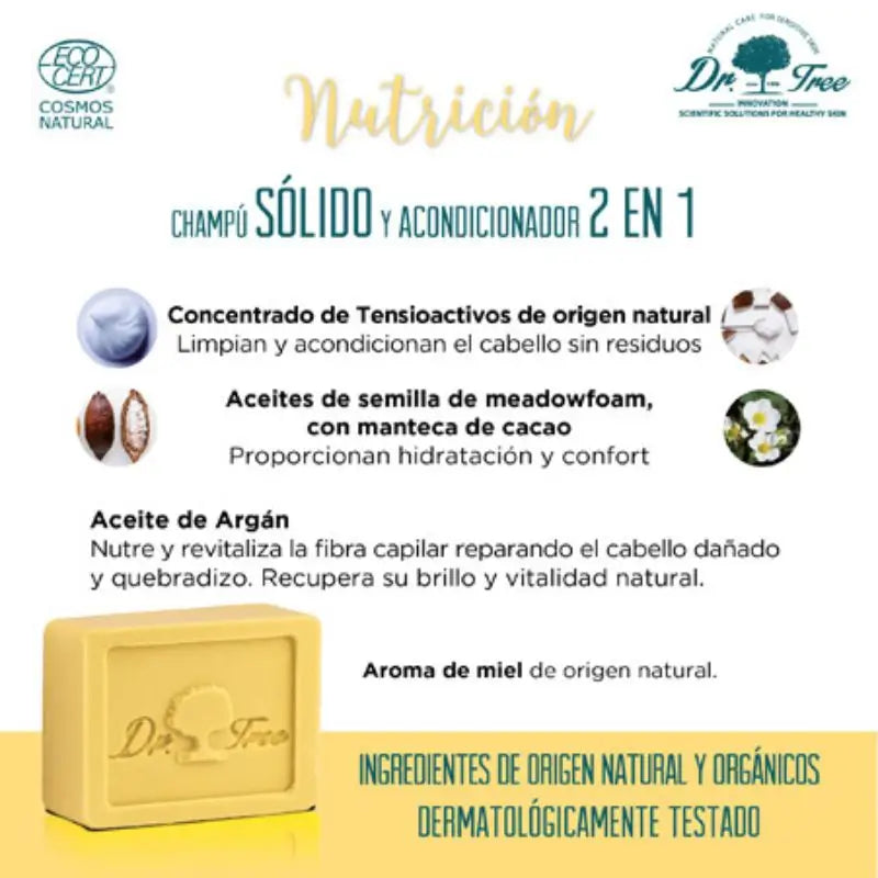 Dr. Tree Kulturtasche Travel Kit Shampoo Solid Gel + Zahnbürste Bambus