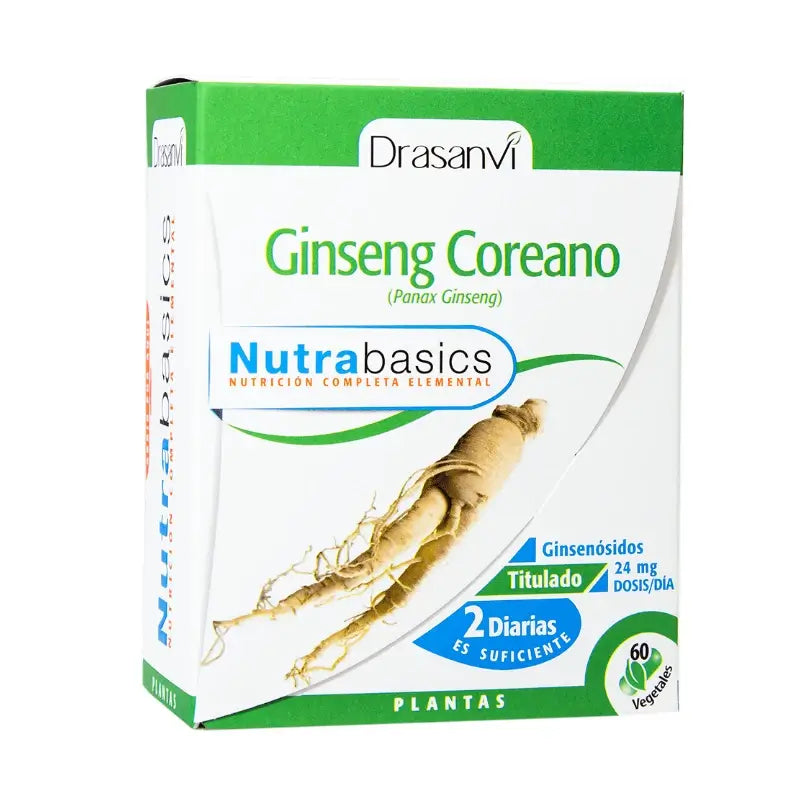 Drasanvi Koreanischer Ginseng 60 Kapseln Nutrabasicos Drasanvi Flasche