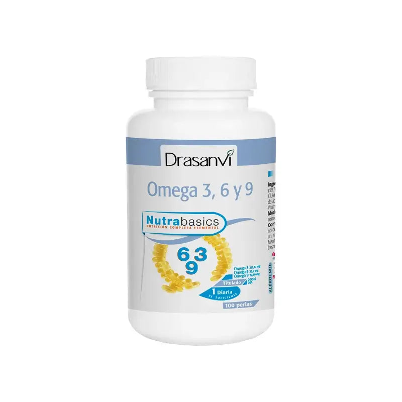 Drasanvi Omega 3-6-9 1000Mg Nutrabasicos Topf, 100 Perlen