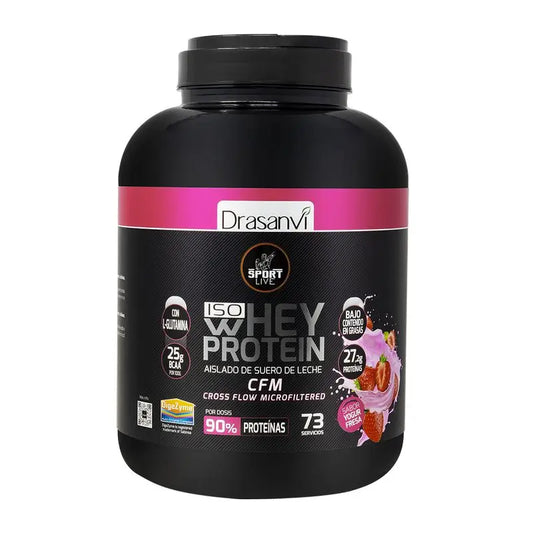 Drasanvi Sport Live Whey Protein Erdbeer-Joghurt-Isolat , 2 kg