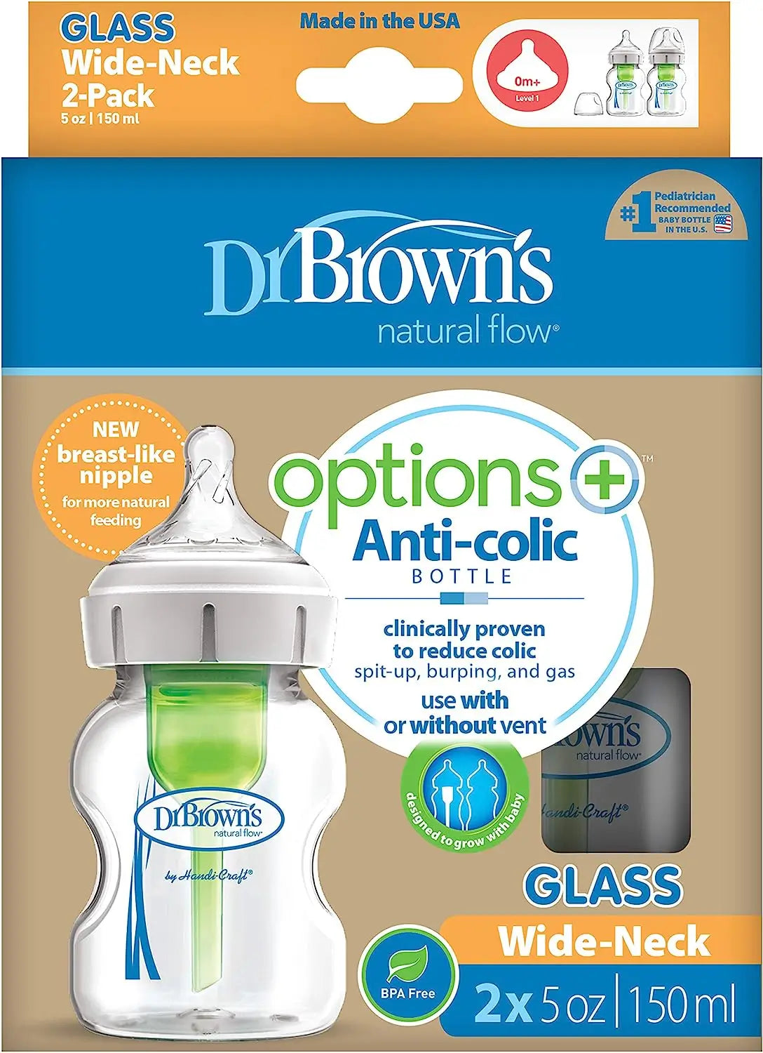 Dr.Brown'S Pack von 2 Flaschen Ba 150 Ml Pp Cristal Optionen +