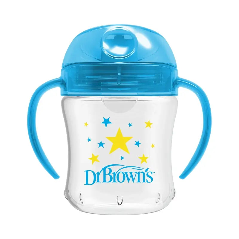 Dr.Brown's Soft Mundstück Transition Cup Blaue Sterne, 180 ml