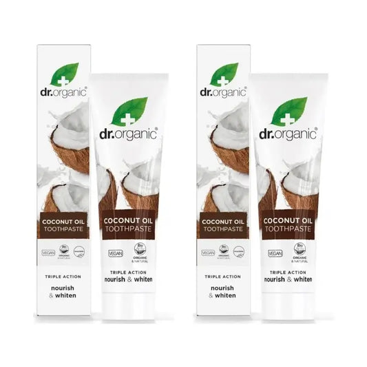 Dr.Organic Kokosnussöl Triple Action Zahnpasta, 2X100 Ml